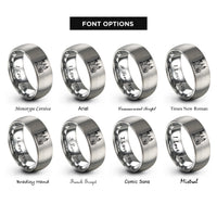 font options for inside engraving on silver nyc rings
