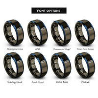 font options for inside engraving on gunmetal & blue objective lens rings