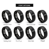 font options for inside engraving on black oboe reed rings