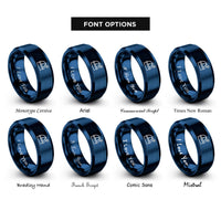 font options for inside engraving on blue observatory dome rings