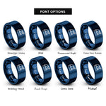 font options for inside engraving on blue observatory dome rings