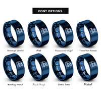 font options for inside engraving on blue observatory dome rings