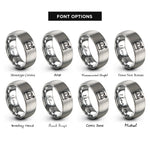 font options for inside engraving on gray observatory dome rings
