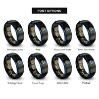 font options for inside engraving on gunmetal & blue observatory dome rings