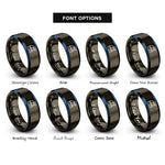 font options for inside engraving on gunmetal & blue observatory dome rings