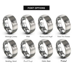 font options for inside engraving on grey oceania rings