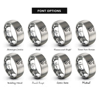font options for inside engraving on grey oceania rings