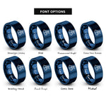font options for inside engraving on blue octant rings