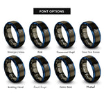 font options for inside engraving on gunmetal & blue octant rings