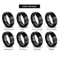 font options for inside engraving on gunmetal & blue octant rings