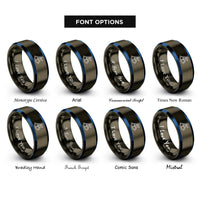 font options for inside engraving on gunmetal & blue octant rings