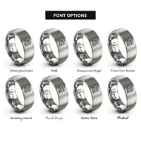 font options for inside engraving on silver odin rings