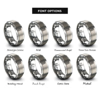 font options for inside engraving on silver odin rings