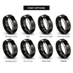 font options for inside engraving on black & grey odin on sleipnir rings
