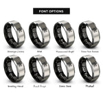 font options for inside engraving on black & gray odin on sleipnir rings