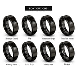 font options for inside engraving on black odin on sleipnir rings