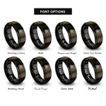 font options for inside engraving on gunmetal & black odin on sleipnir rings