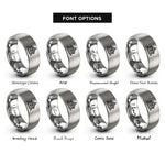 font options for inside engraving on grey odins eye emblem rings