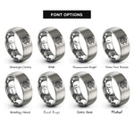 font options for inside engraving on gray odins wolves rings