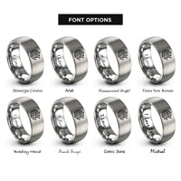 font options for inside engraving on gray odins wolves rings
