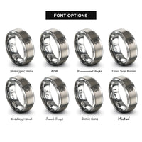 font options for inside engraving on gray odins wolves rings