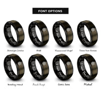 font options for inside engraving on gunmetal & black odins wolves rings