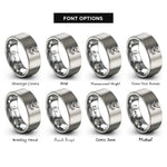 font options for inside engraving on grey officer eagle rings