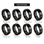 font options for inside engraving on black offroad tire rings