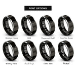 font options for inside engraving on black & gray offset bass rings