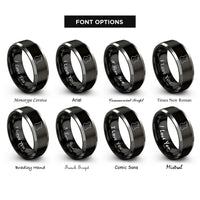 font options for inside engraving on black & gray offset bass rings