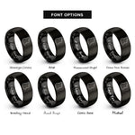font options for inside engraving on black offset bass rings