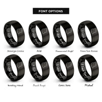 font options for inside engraving on black offset bass rings