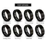 font options for inside engraving on black offset bass rings