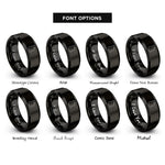 font options for inside engraving on black offset bass rings
