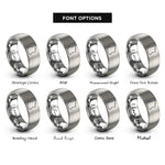 font options for inside engraving on grey offset bass rings