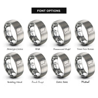 font options for inside engraving on grey offset bass rings