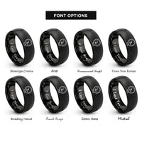 font options for inside engraving on black oil pressure gauge rings