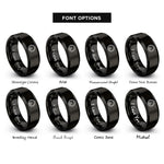 font options for inside engraving on black oil pressure gauge rings