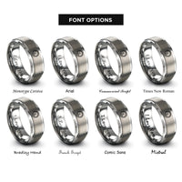 font options for inside engraving on gray oil pressure gauge rings