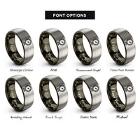 font options for inside engraving on gunmetal & silver oil pressure gauge rings