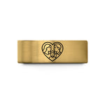 tungsten band for couples – gold tungsten parents trio wedding band