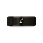 couples tungsten promise ring – black tungsten quill inkwell wedding band