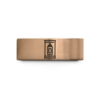 tungsten ring for women – rose gold & blue tungsten ketchup packet wedding band