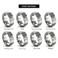 font options for inside engraving on silver oni mask polygonal rings