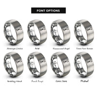 font options for inside engraving on gray open end wrench rings