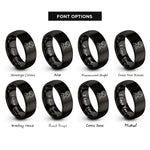 font options for inside engraving on black opera singer rings