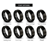 font options for inside engraving on black opera singer rings