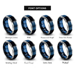 font options for inside engraving on blue & gray operational amplifier rings