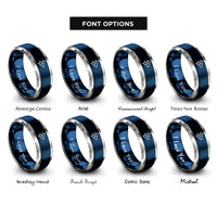 font options for inside engraving on blue & gray operational amplifier rings
