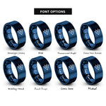 font options for inside engraving on blue operational amplifier rings